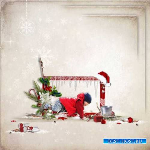 Новогодний скрап-комплект - Белоснежное Рождество