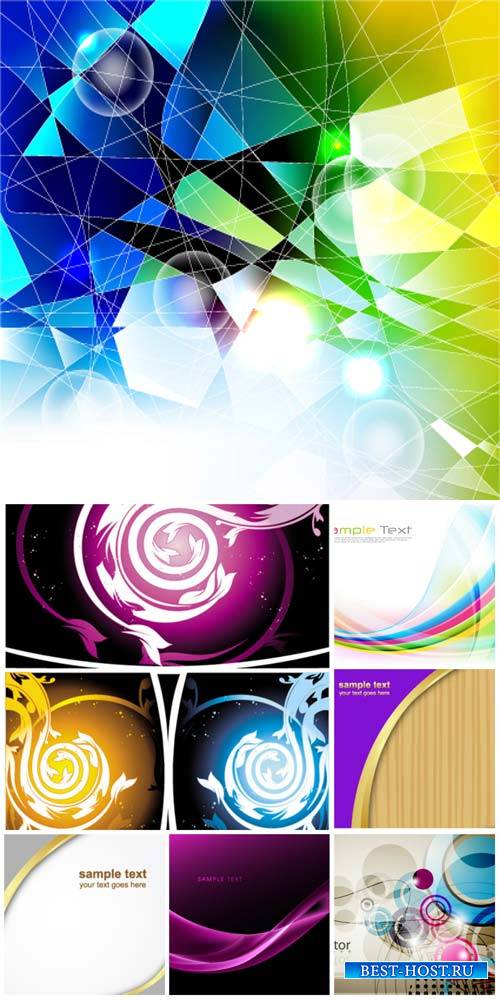 Vector backgrounds, abstraction with colored elements