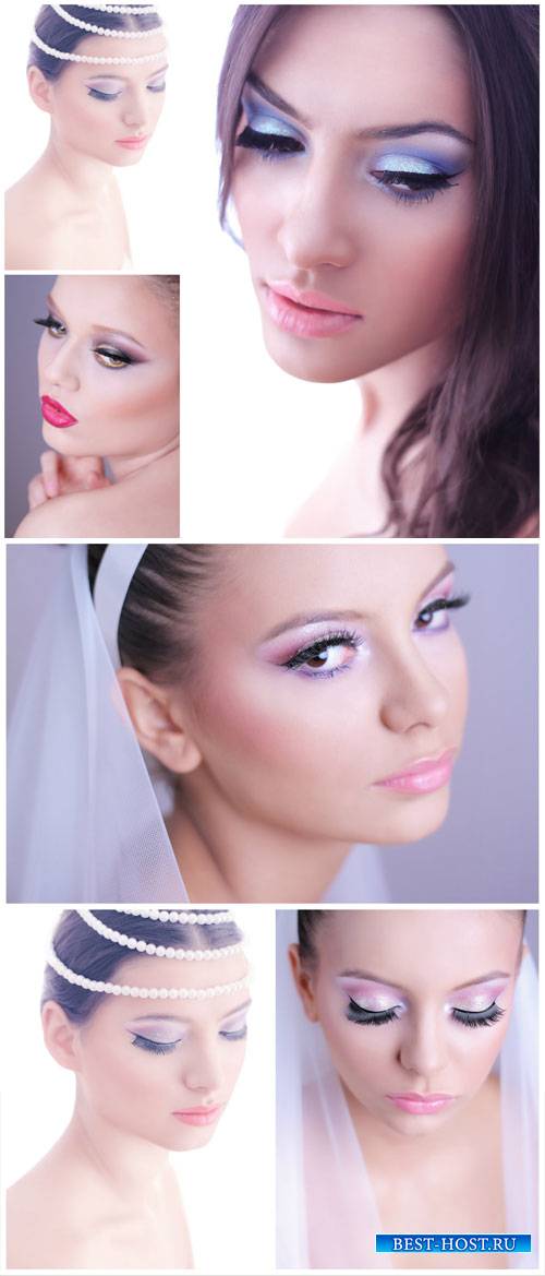 Bride with beautiful makeup - stock photos