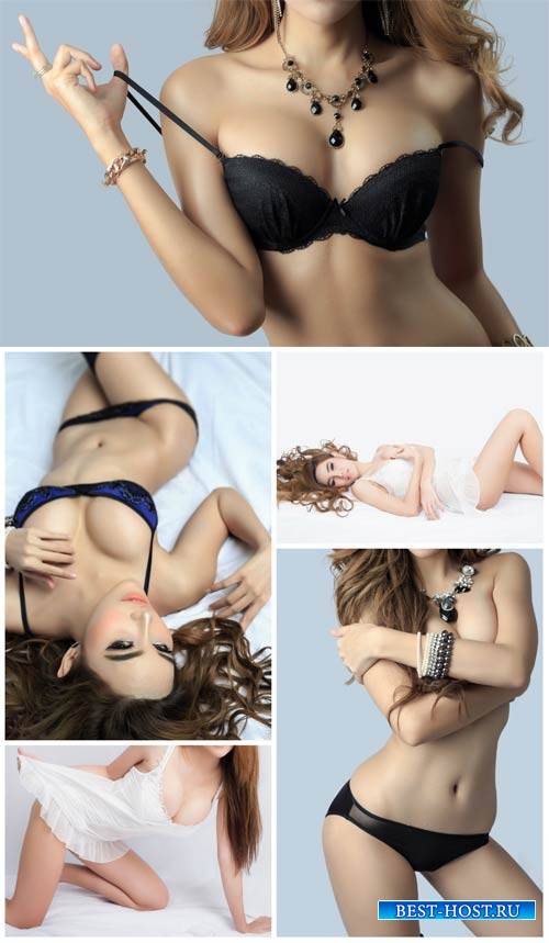 Seductive girl in underwear - female stock photos