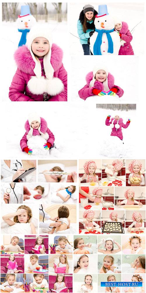 Children, children's collage - stock photos