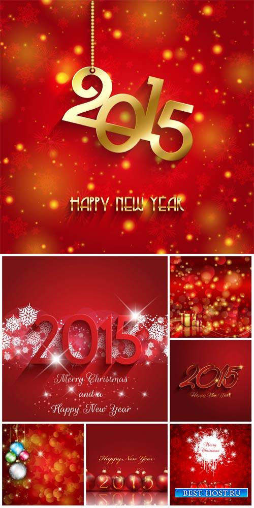 Christmas, New Year 2015, vector backgrounds