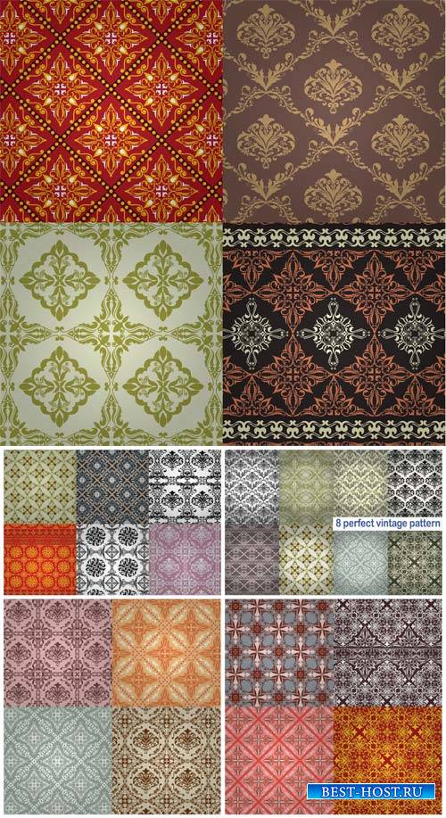 Vector texture, vintage background with patterns