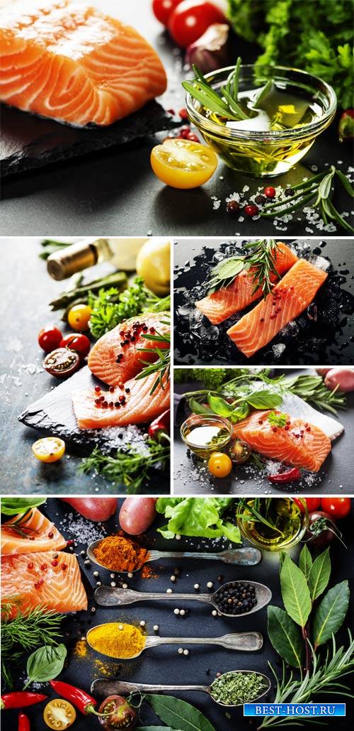 Fish with spices - stock photos