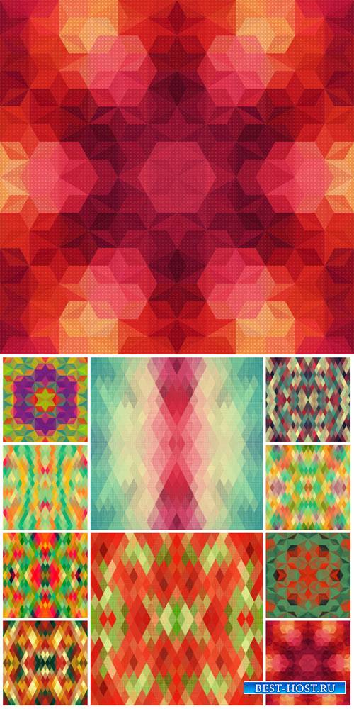 Vector backgrounds with abstraction, backgrounds mosaic