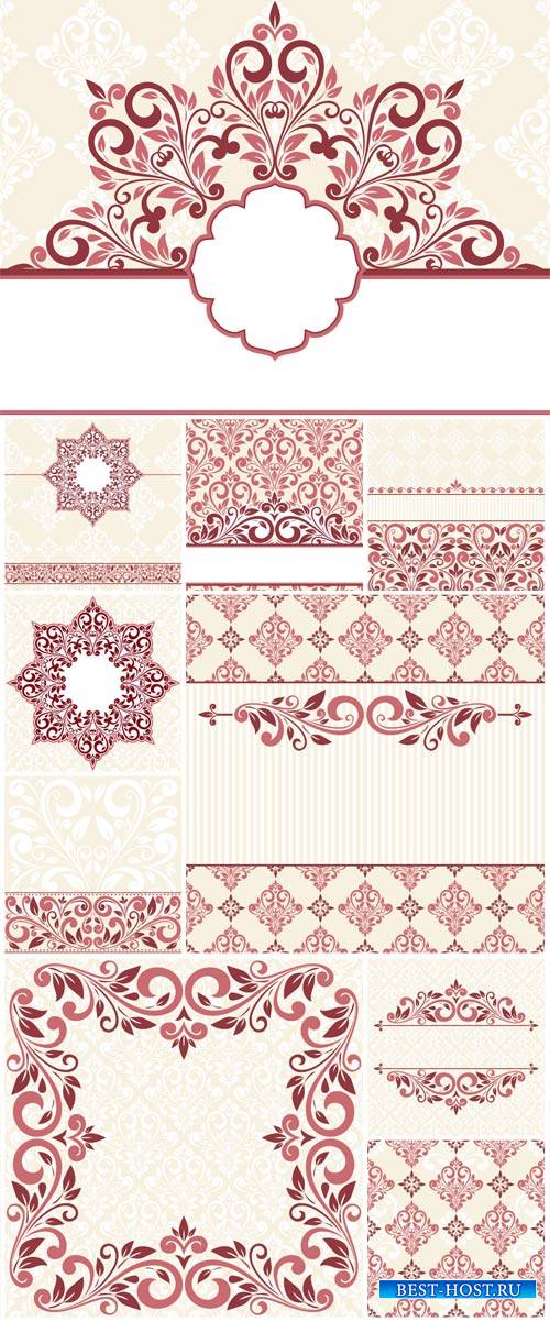 Beautiful patterns, vintage backgrounds vector