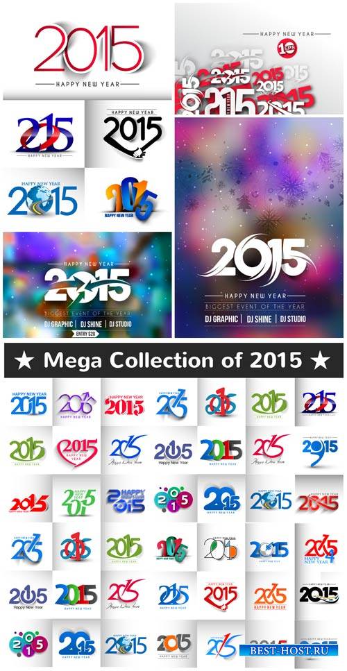 Collection of vector labels in 2015