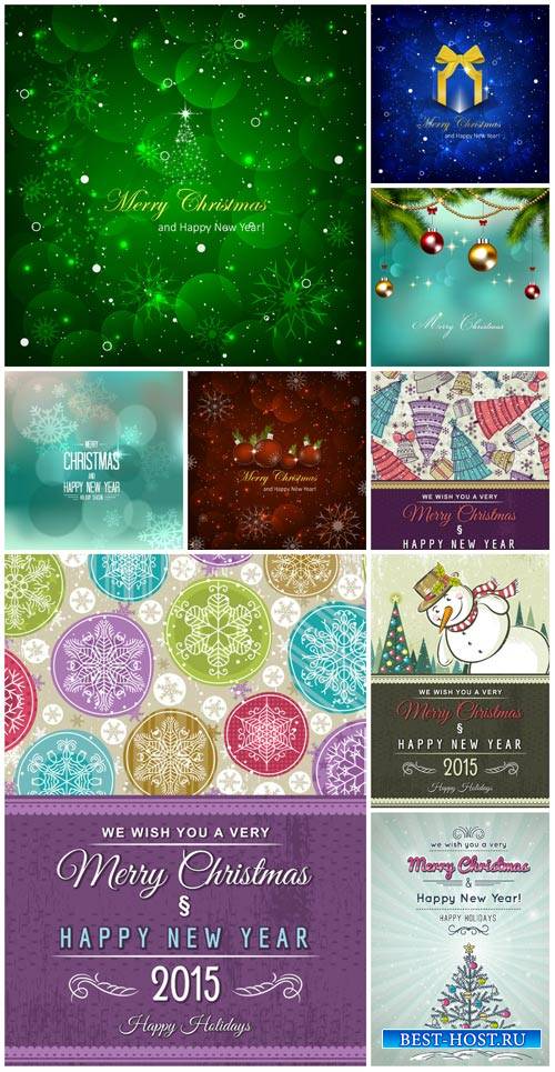 Christmas and new year, winter vector background
