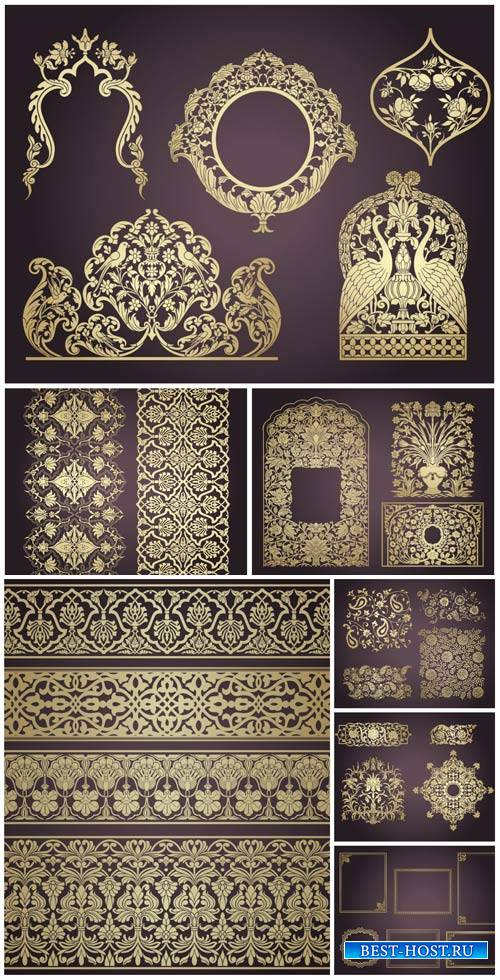 Indian ornaments and design elements vector