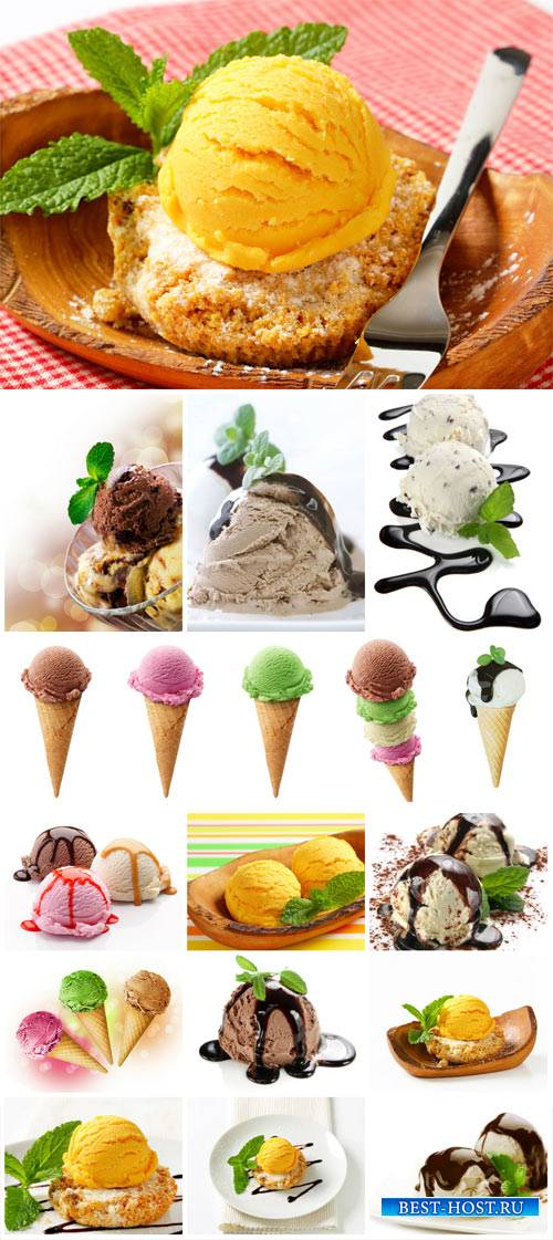 Ice cream, delicious dessert - stock photos