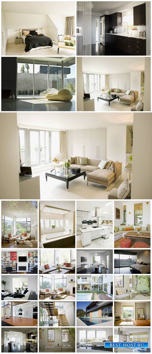 Interior, kitchen, hallway, living room - Stock Photo