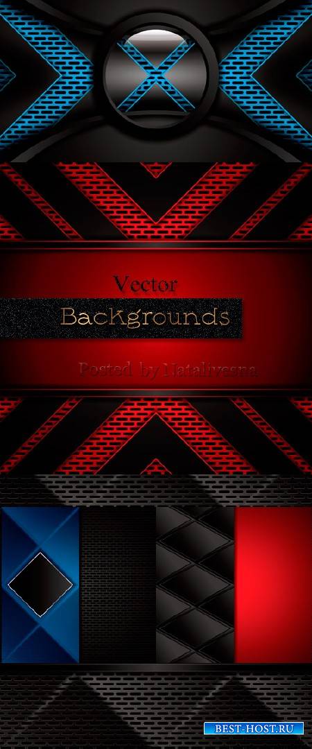 Черно – красные абстрактные фоны в Векторе – Креативные узоры