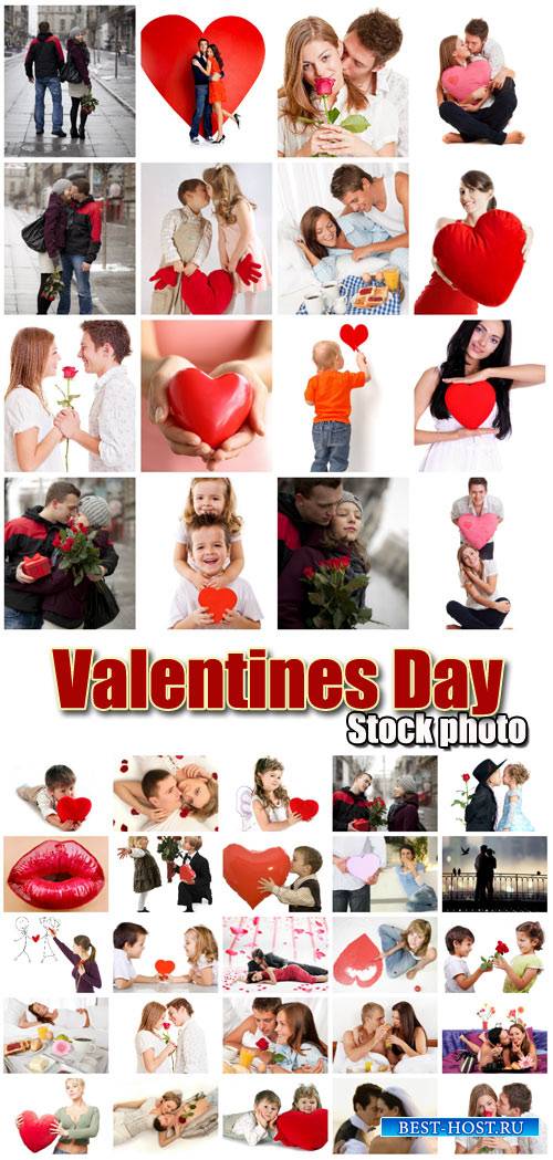 Valentine's Day, people with hearts # 19 - stock photos
