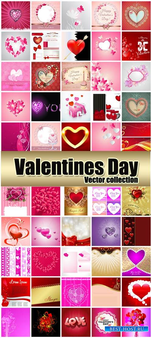 Valentine's Day romantic background vector hearts # 37
