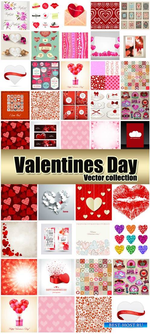 Valentine's Day romantic background vector hearts # 39