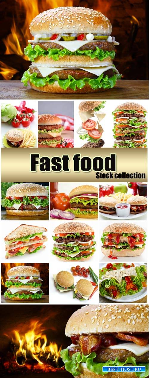 Fast food, hamburger - Stock photo