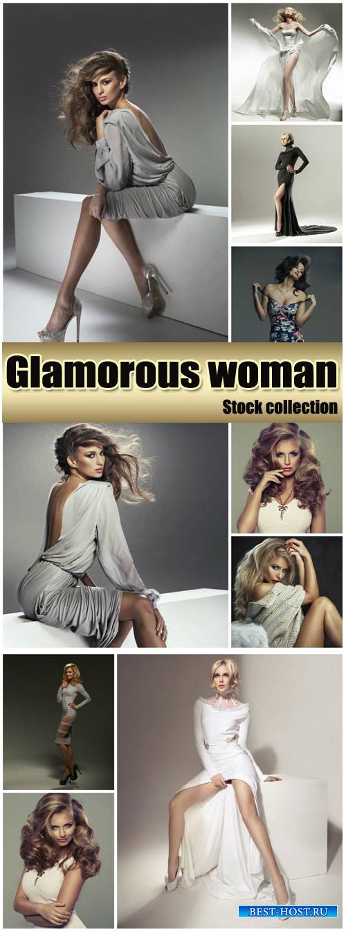 Glamorous women in beautiful dresses - stock photos