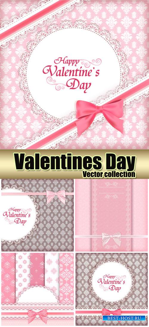 Backgrounds with patterns, valentines day vector