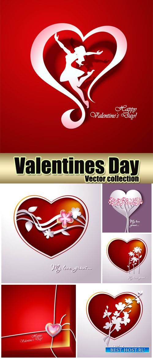 Valentine's Day, creative backgrounds vector