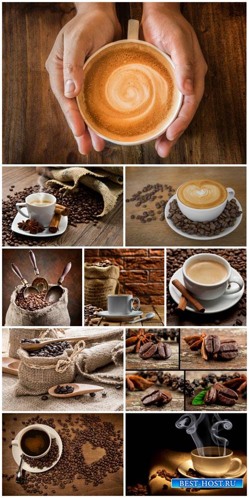 Coffee, coffee cup, coffee beans - stock photos