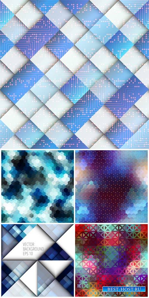Vector backgrounds, abstract, backgrounds cubes, glare