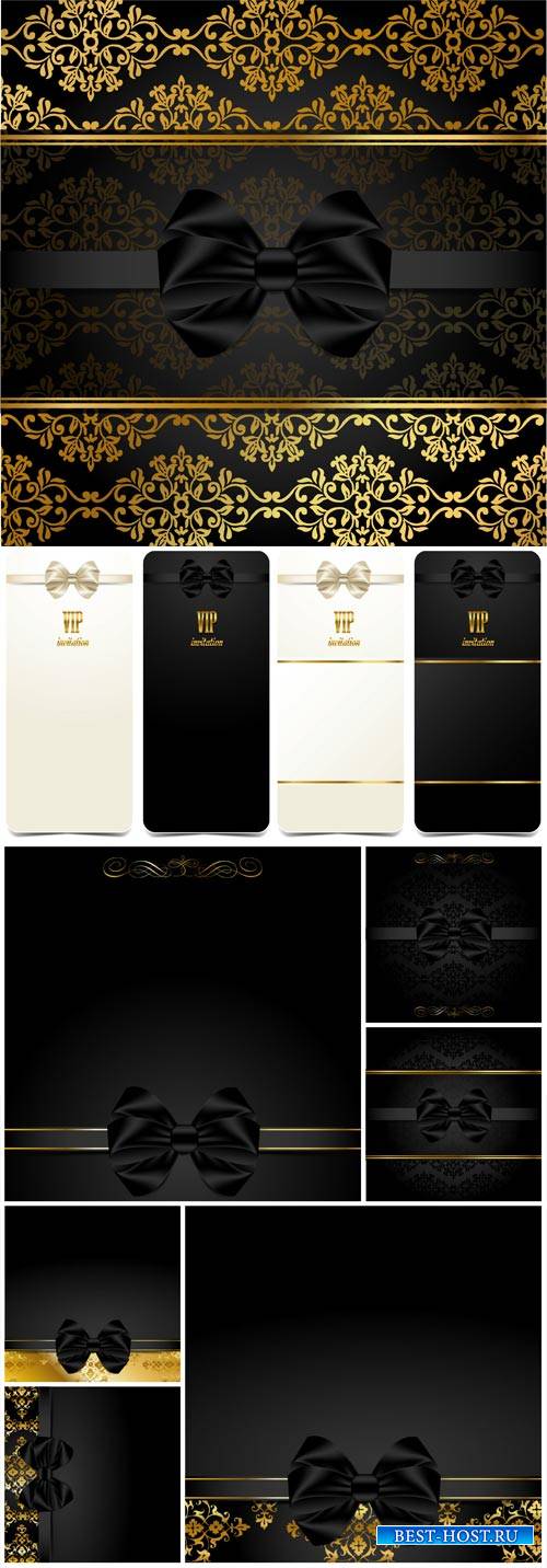 Vector VIP card, background with gold pattern
