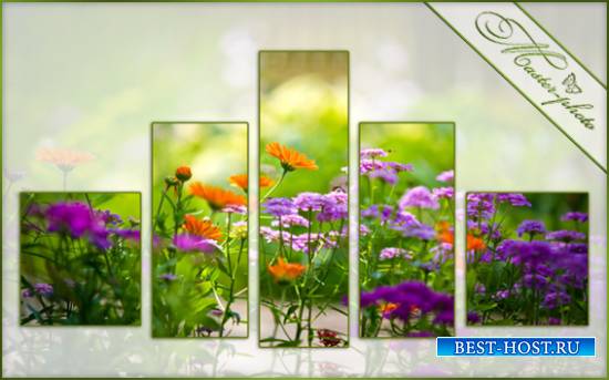 Полиптих для photoshop - Аромат полевых цветов