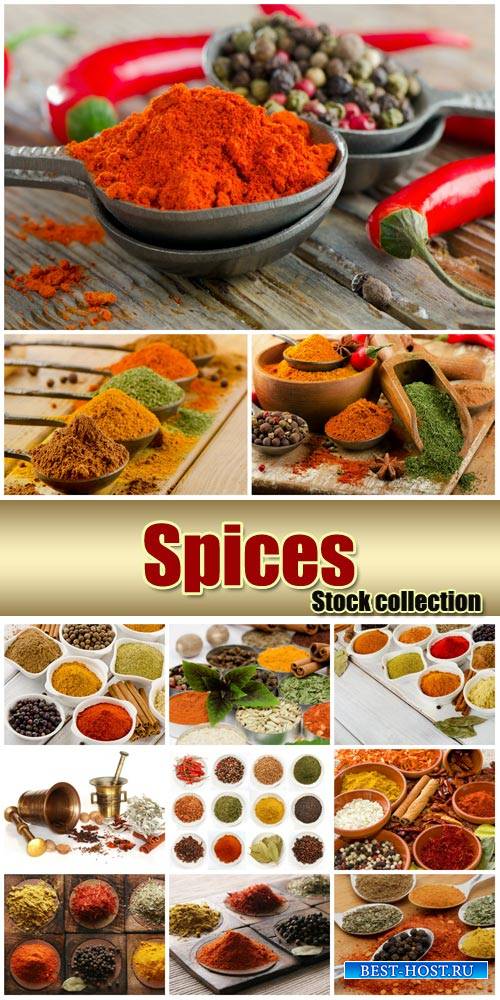 Spices, pepper, ginger, turmeric - stock photos
