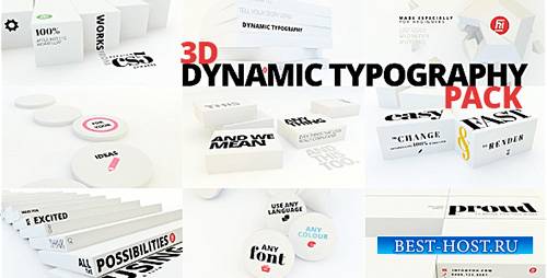 3D Dynamic Typography Pack - Project for After Effects (Videohive)