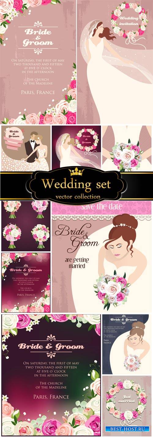 Wedding vector set