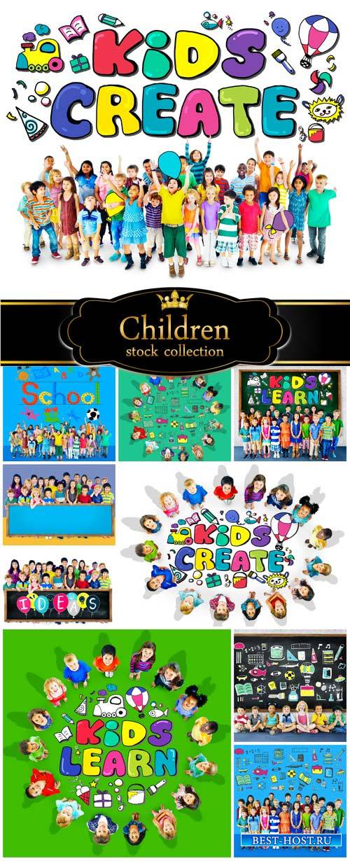 Children, ideas and creativity - stock photos