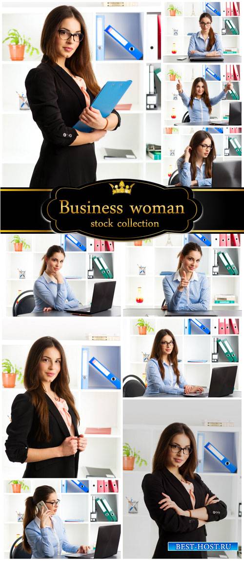 Business woman in office - stock photos