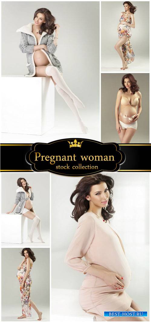 Charming pregnant women - stock photos