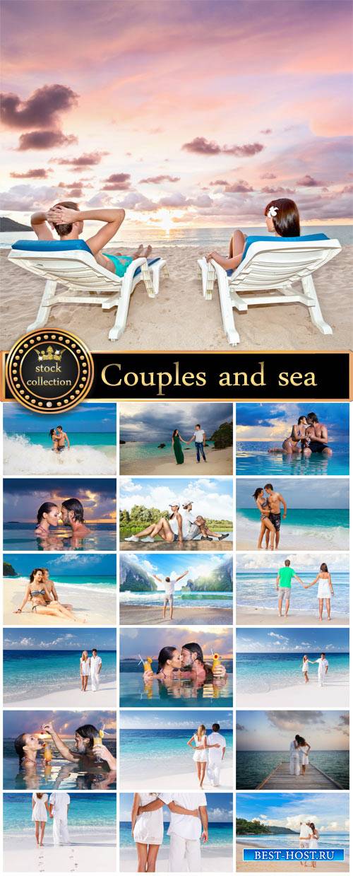 Couples and sea - Stock Photo
