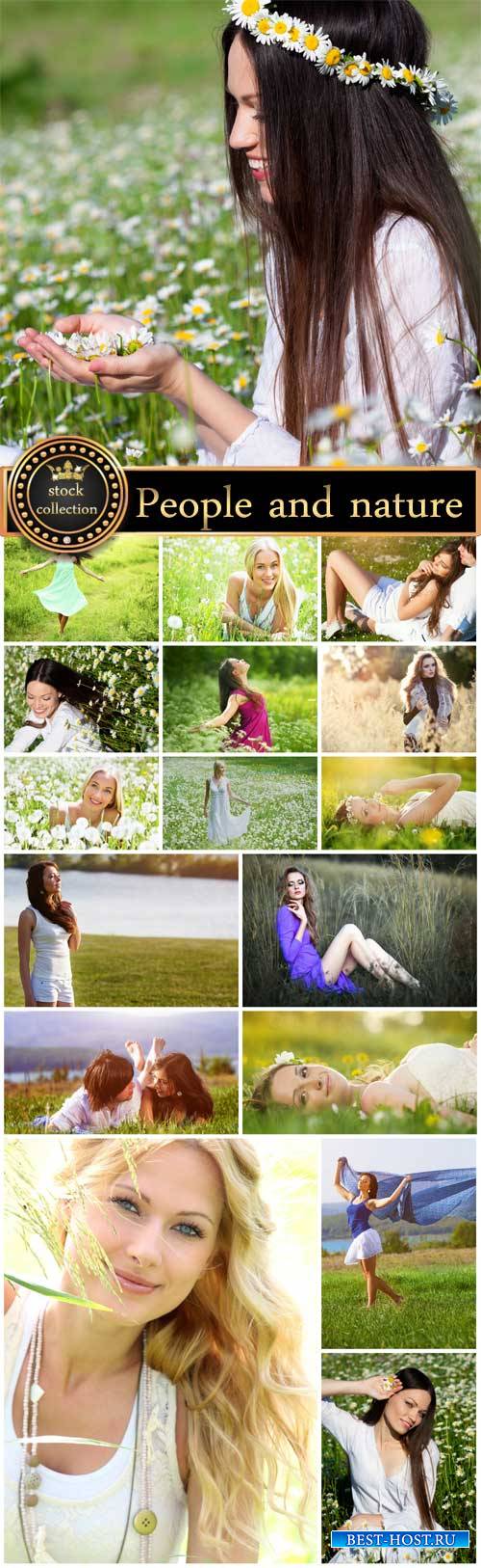 People and nature, women - stock photos