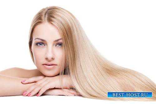 Girls with luxurious blond hair - Stock Photo