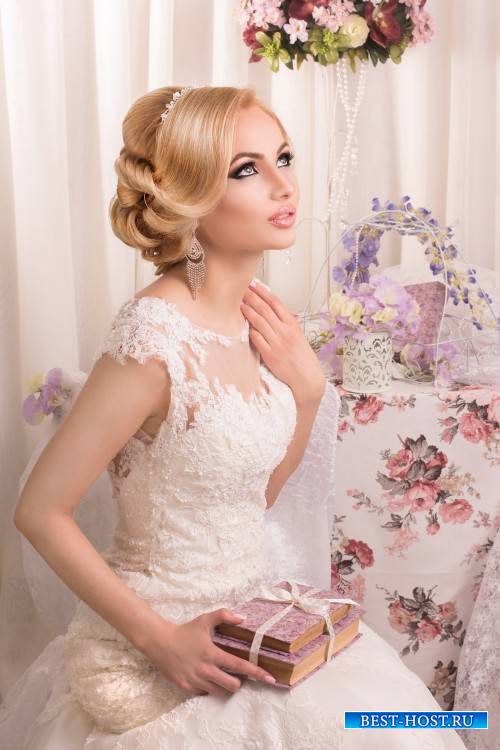 Beautiful bride, wedding dress - stock photos