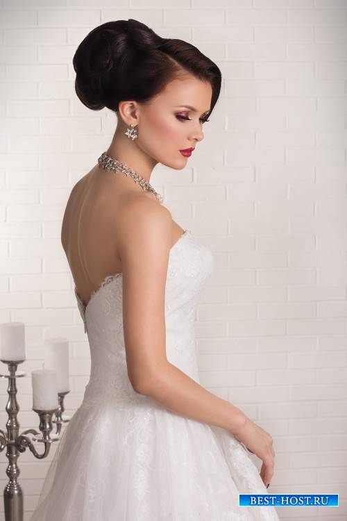 Beautiful bride, wedding dress - stock photos