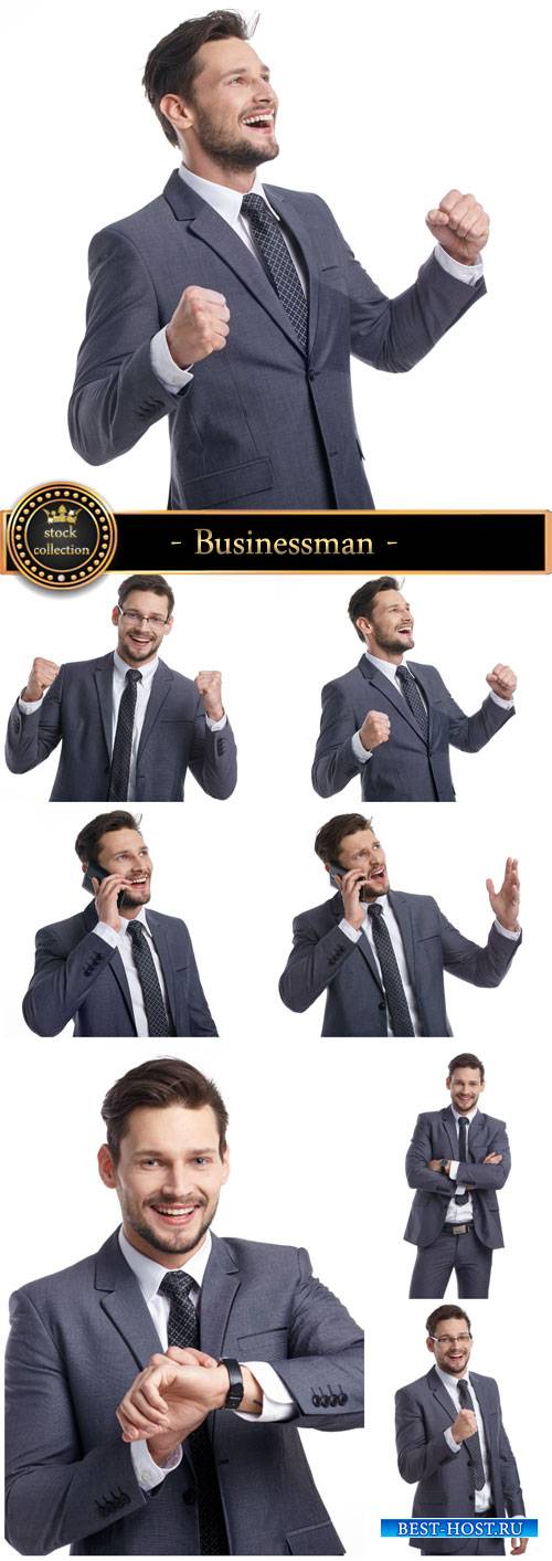 Businessman, human emotions - stock photos