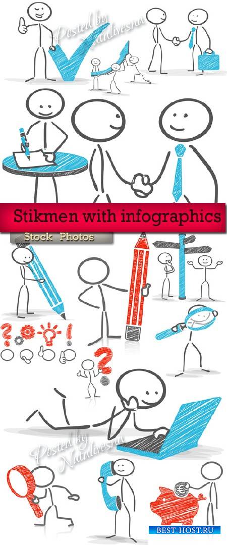 Stock Photos - Stickman with infographics