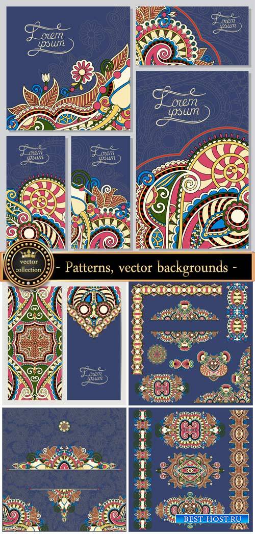 Original patterns, vector backgrounds