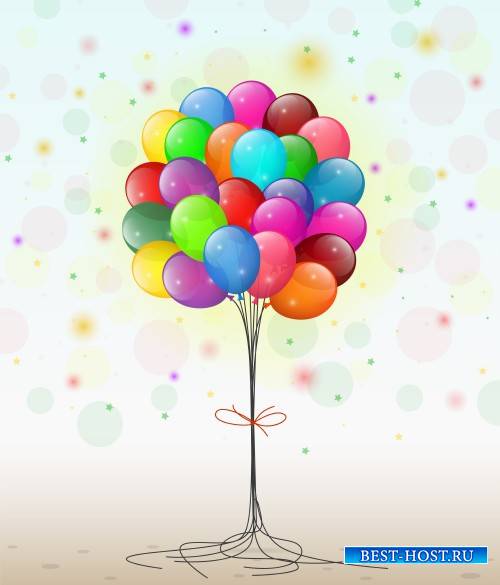 Happy birthday, vector backgrounds, balloons #5