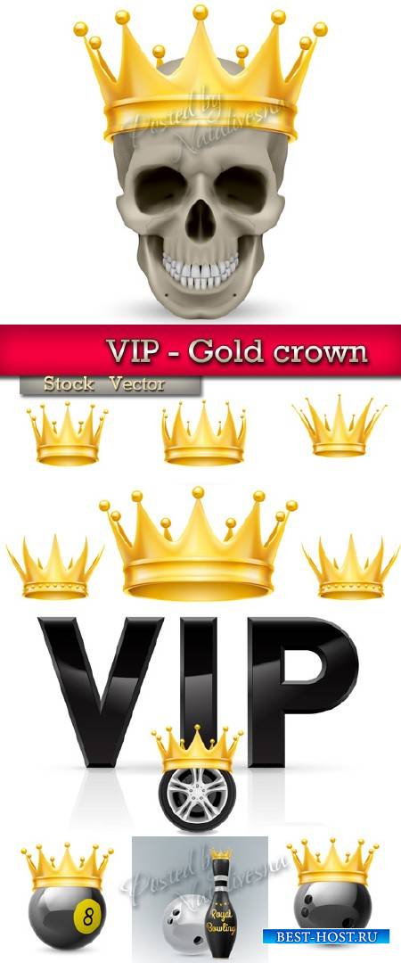 VIP - Gold crown in Vector