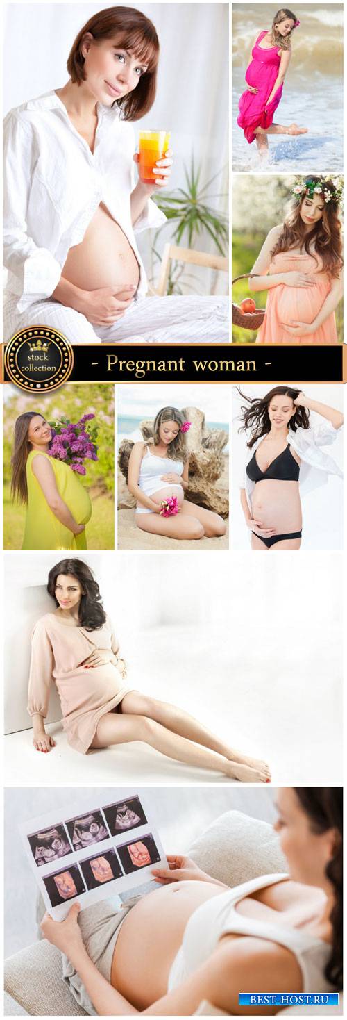 Happy pregnant woman - Stock Photo