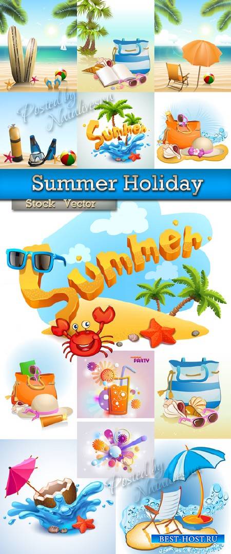 Летний праздник  – Большая подборка в Векторе на тему лета