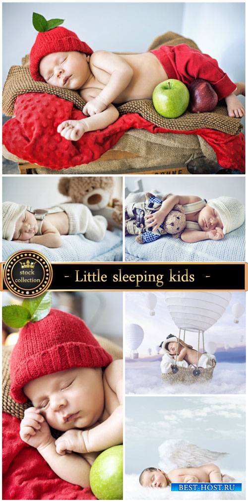 Little sleeping kids - stock photos
