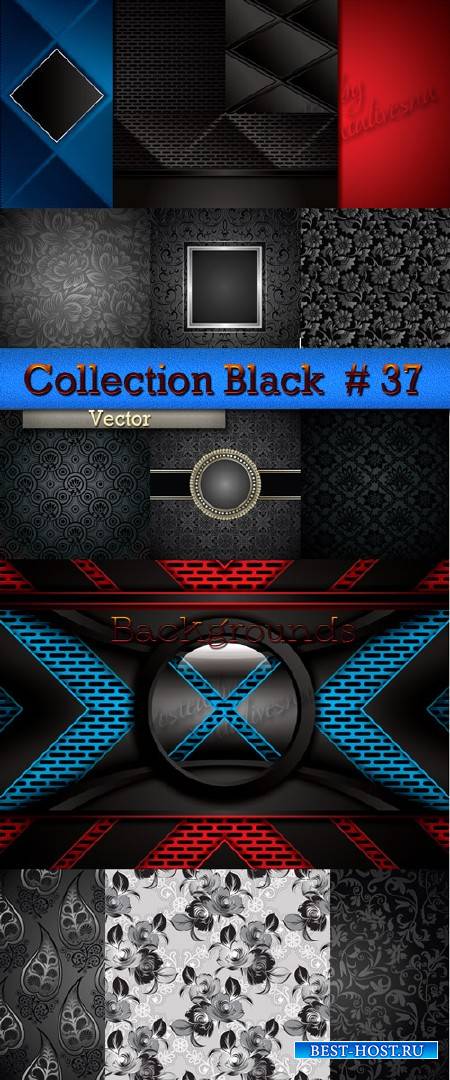 Collection Black Backgrounds in Vector # 37