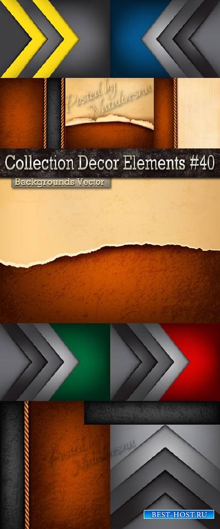 Collection Backgrounds Decor elements in Vector # 40