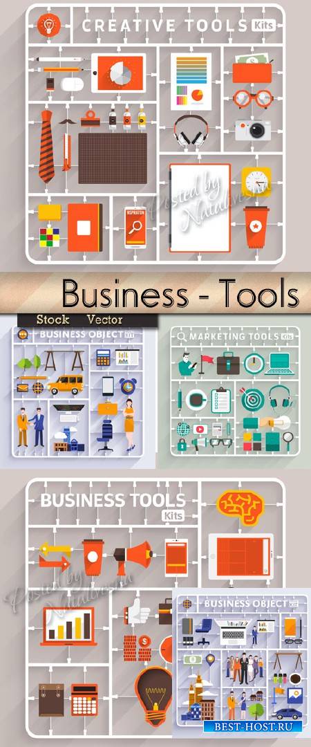 Коллекция инфографики в Векторе – Бизнес - инструменты