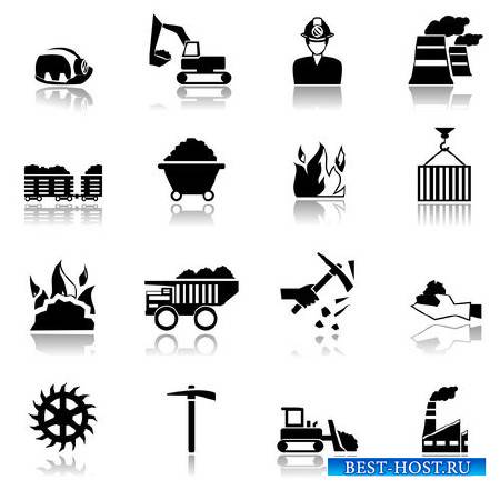 Коллекция иконок – Инженерное строительство и Нефтегазовая промышленность